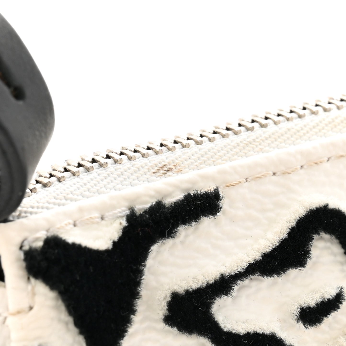 X UF Tufted Monogram Pochette Accessories White Black