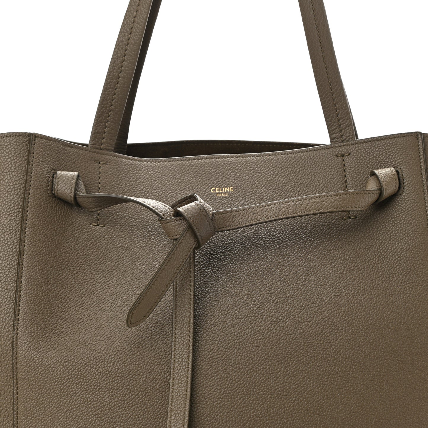 Soft Grained Calfskin Medium Belt Cabas Phantom Taupe