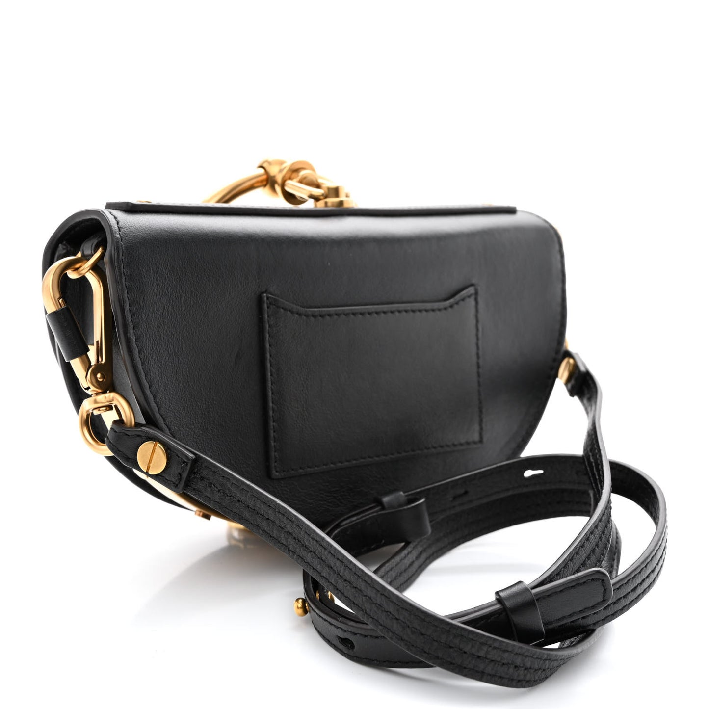 Calfskin Small Nile Bracelet Minaudiere Bag Black