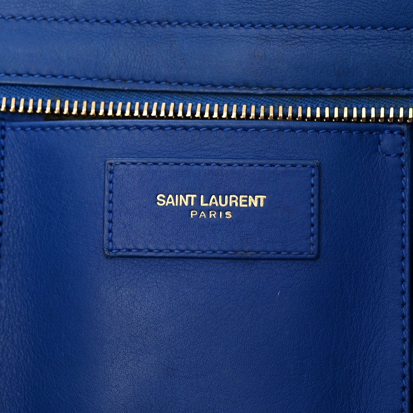 Calfskin Small Classic Y Cabas Royal Blue