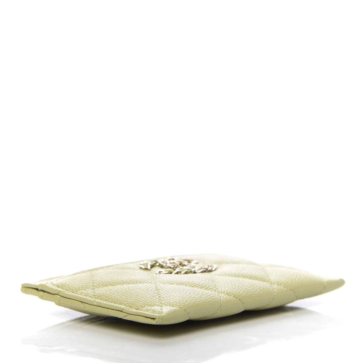 Chanel Caviar Quilted French New Wave Card Holder Light Green 4 of 10