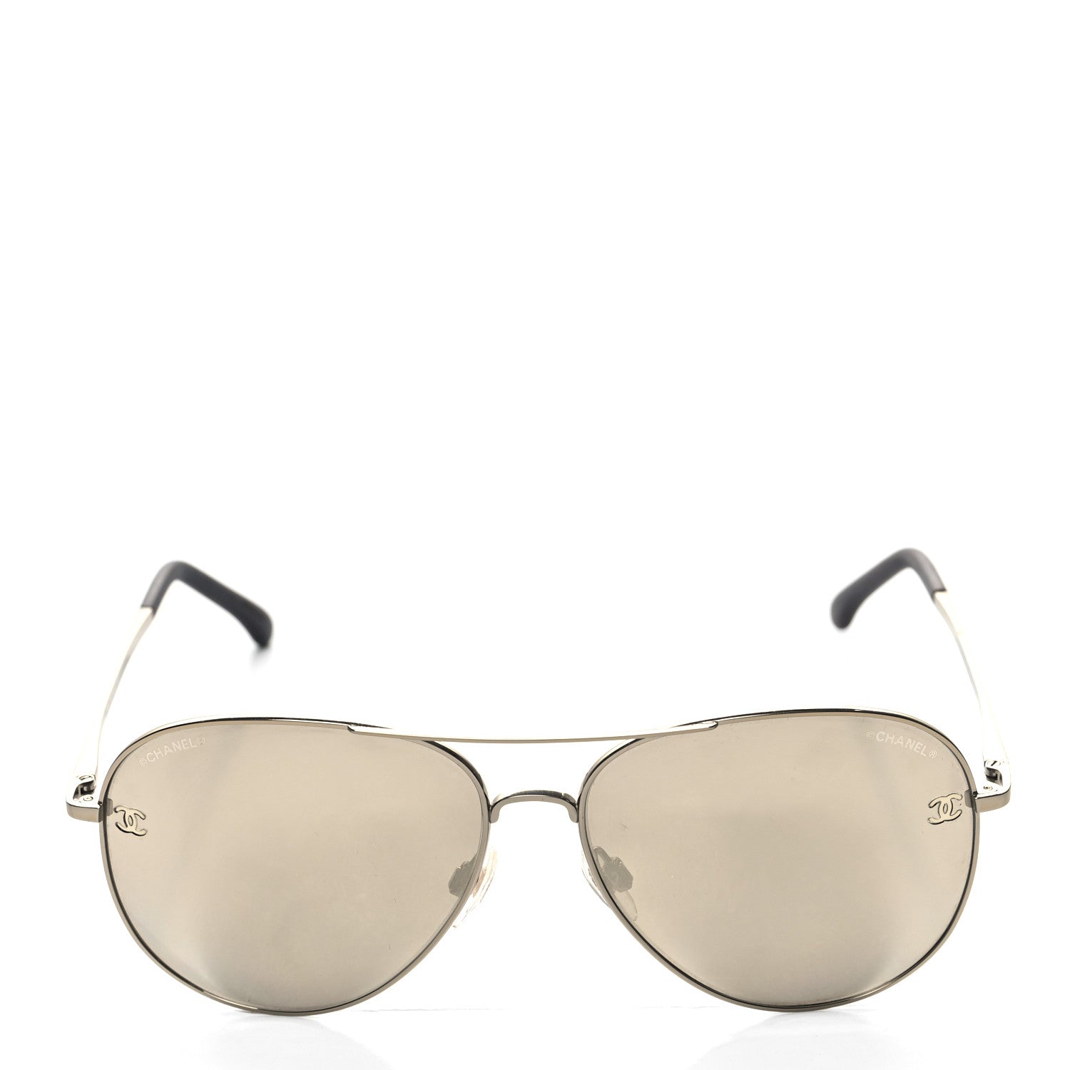 Chanel Aviator CC Sunglasses 4189-T-Q Silver 2 of 9