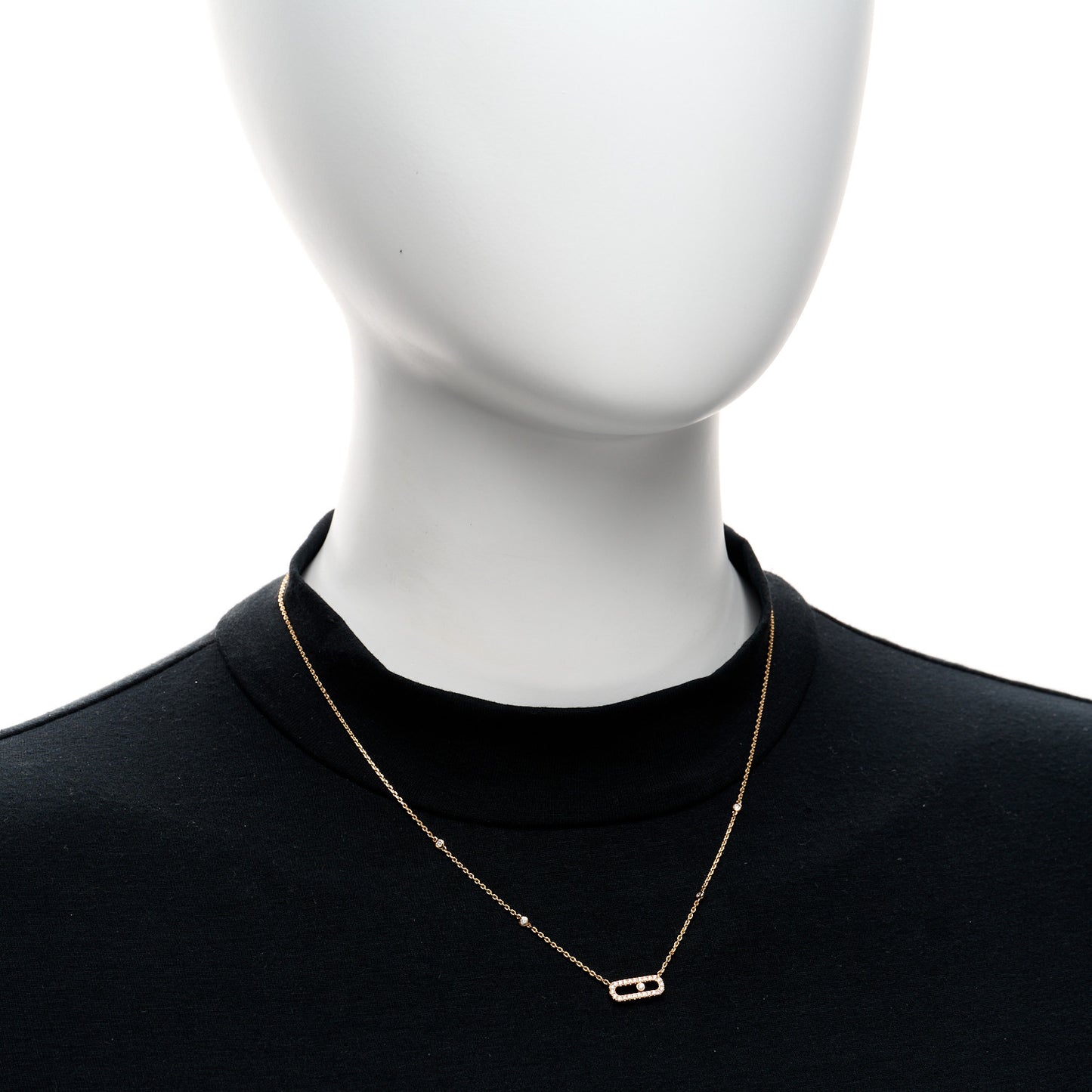 18K Rose Gold Diamond Move Uno Pave Necklace