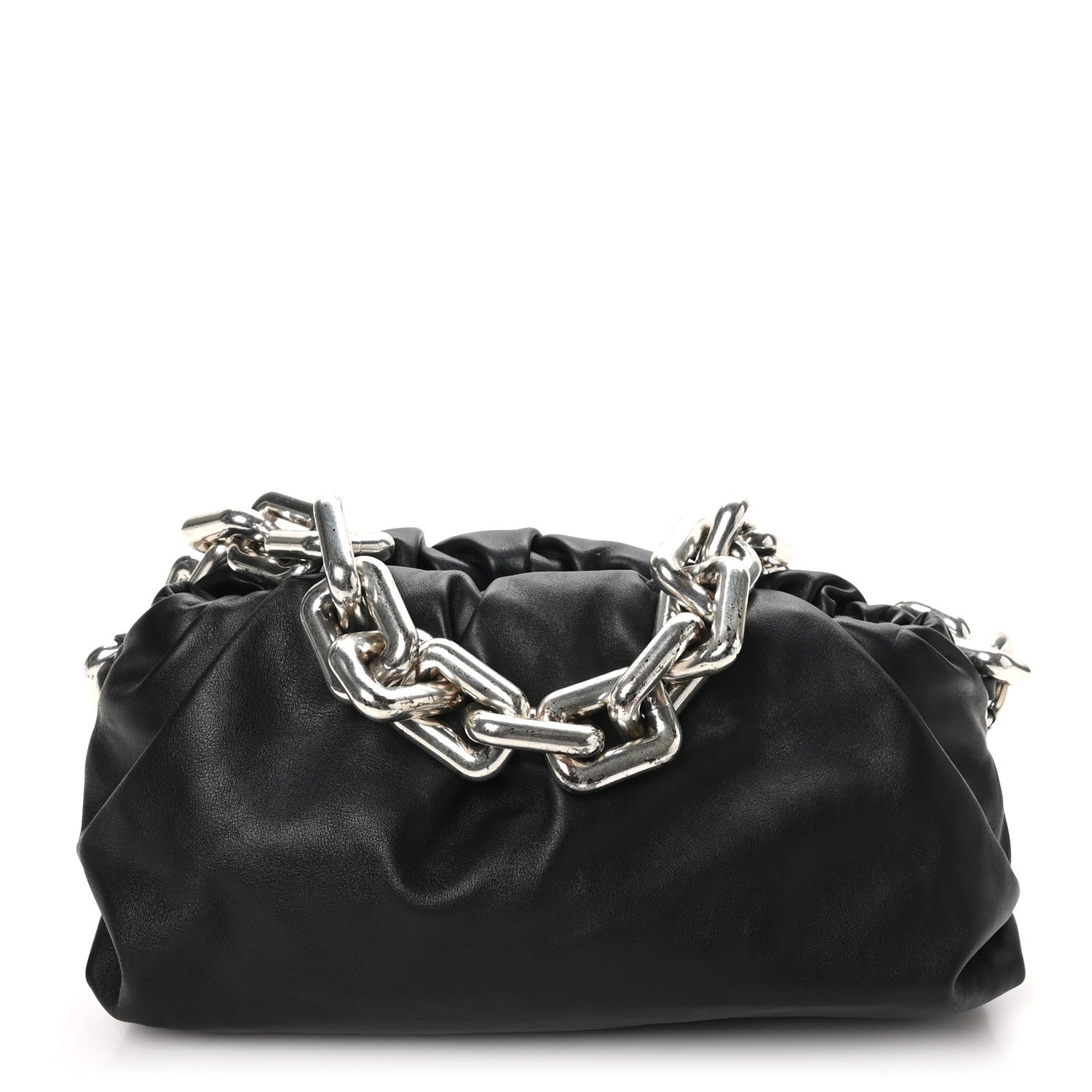 Bottega Veneta Calfskin The Pouch Chain Black 1 of 11