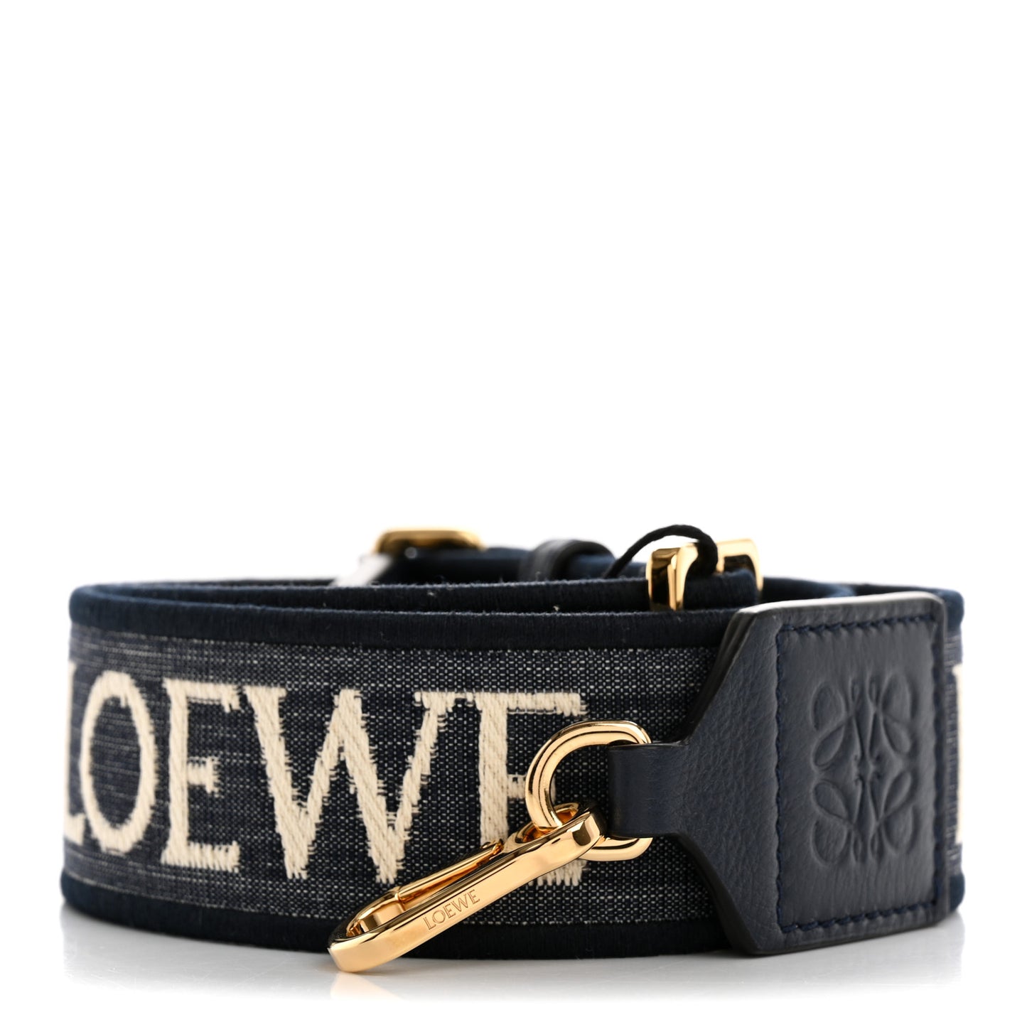 Calfskin Jacquard Anagram Strap Deep Navy