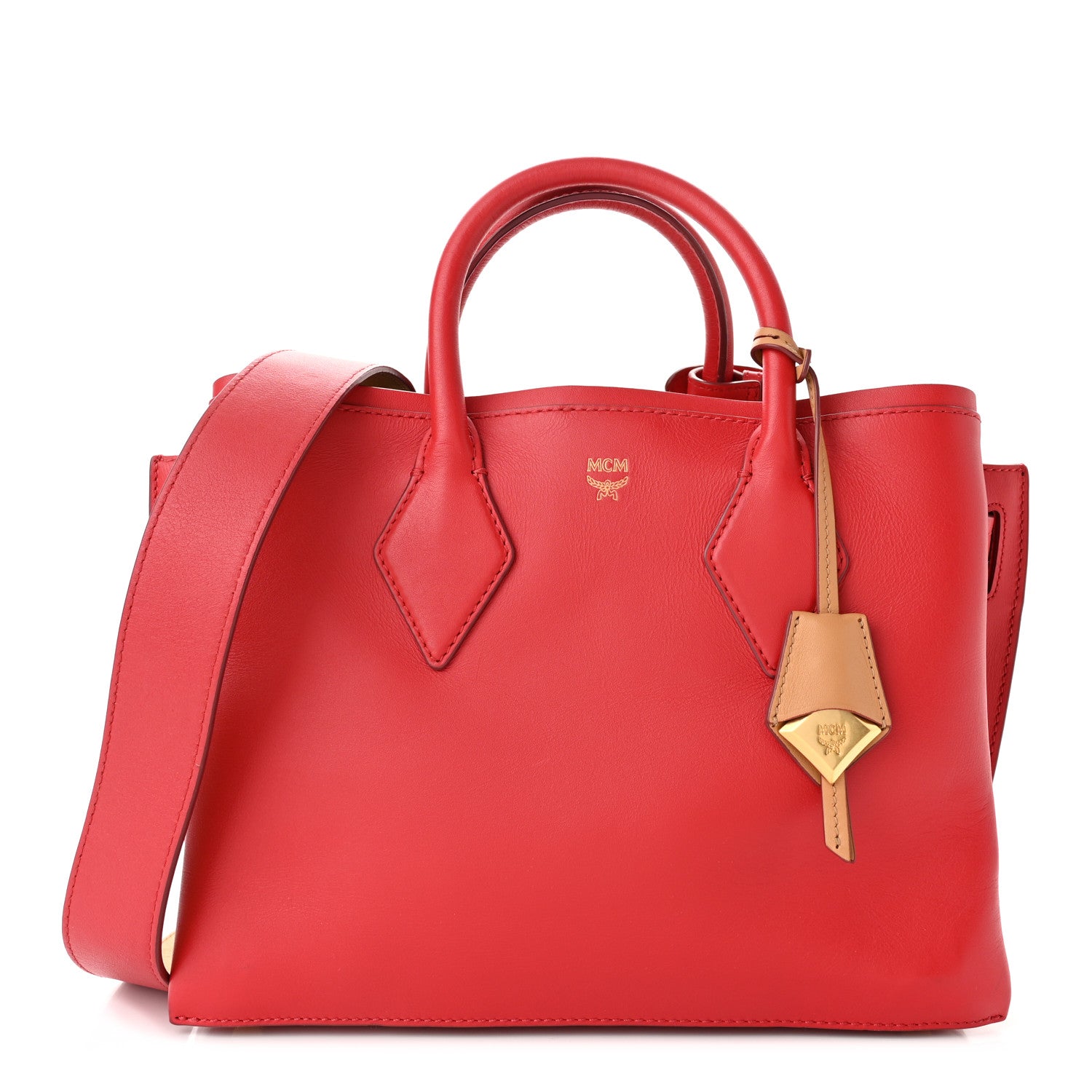 MCM Calfskin Medium Neo Park Avenue Milla Tote Ruby Red 1 of 9