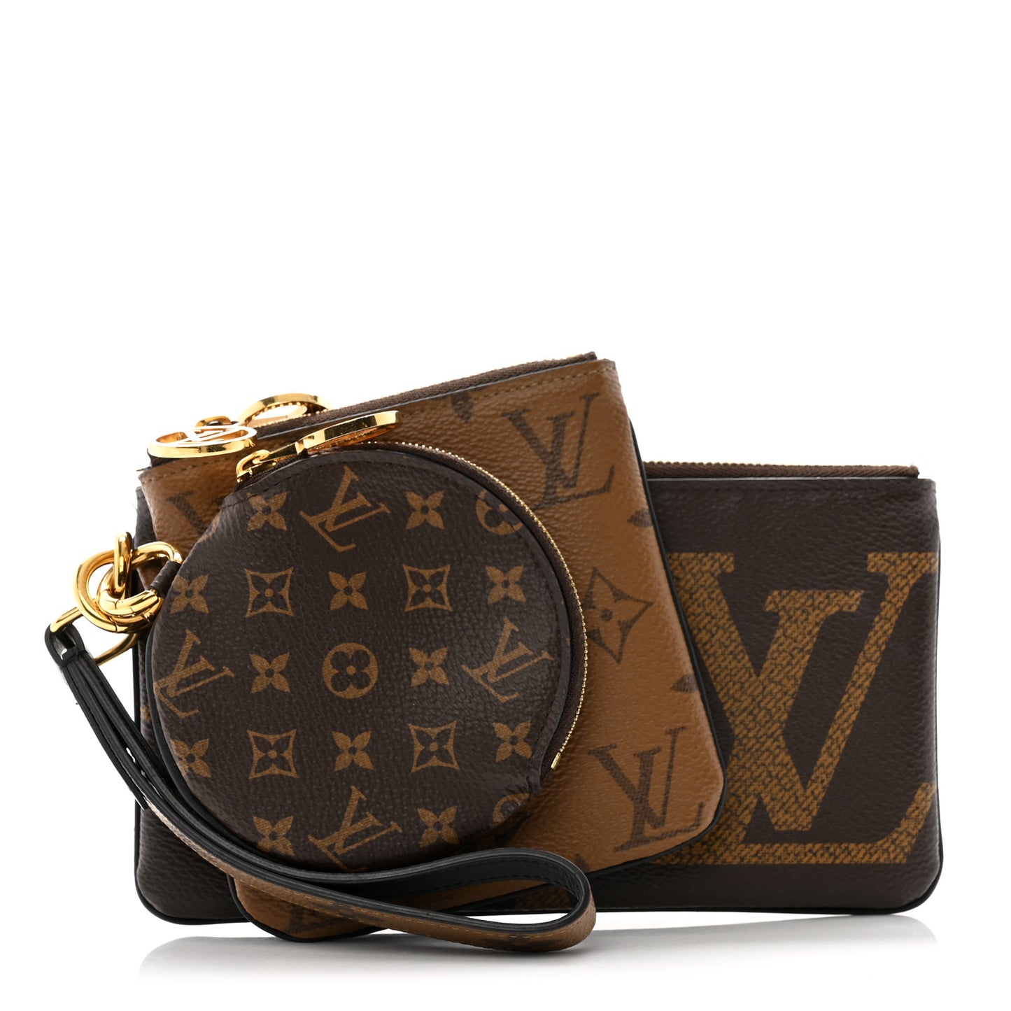 Reverse Monogram Giant Trio Pouch