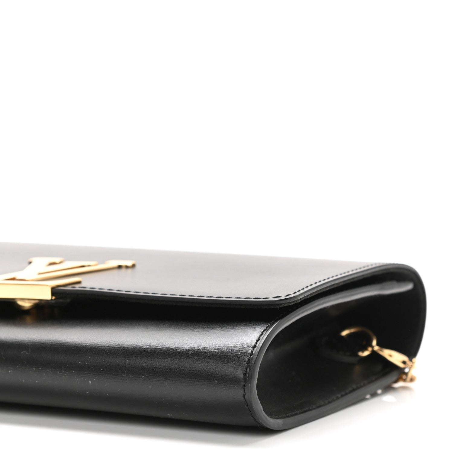 Louis Vuitton Calfskin Chain Louise MM Black 9 of 10