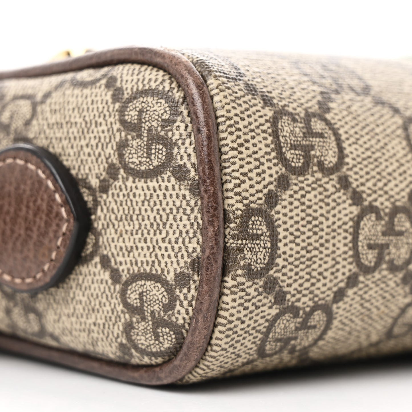 GG Supreme Monogram Web Mini Ophidia Shoulder Bag Brown