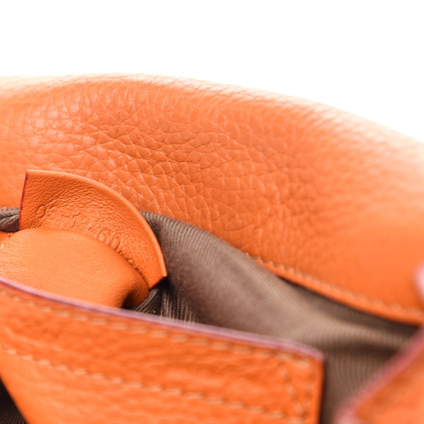 Calfskin Mini Marcie Round Crossbody Bag Orange