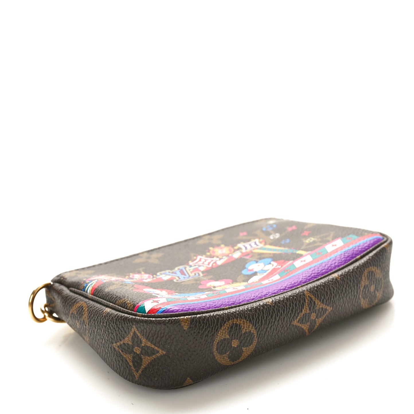 Monogram 2020 Christmas Animation Bumper Cars Mini Pochette Accessories Coquelicot