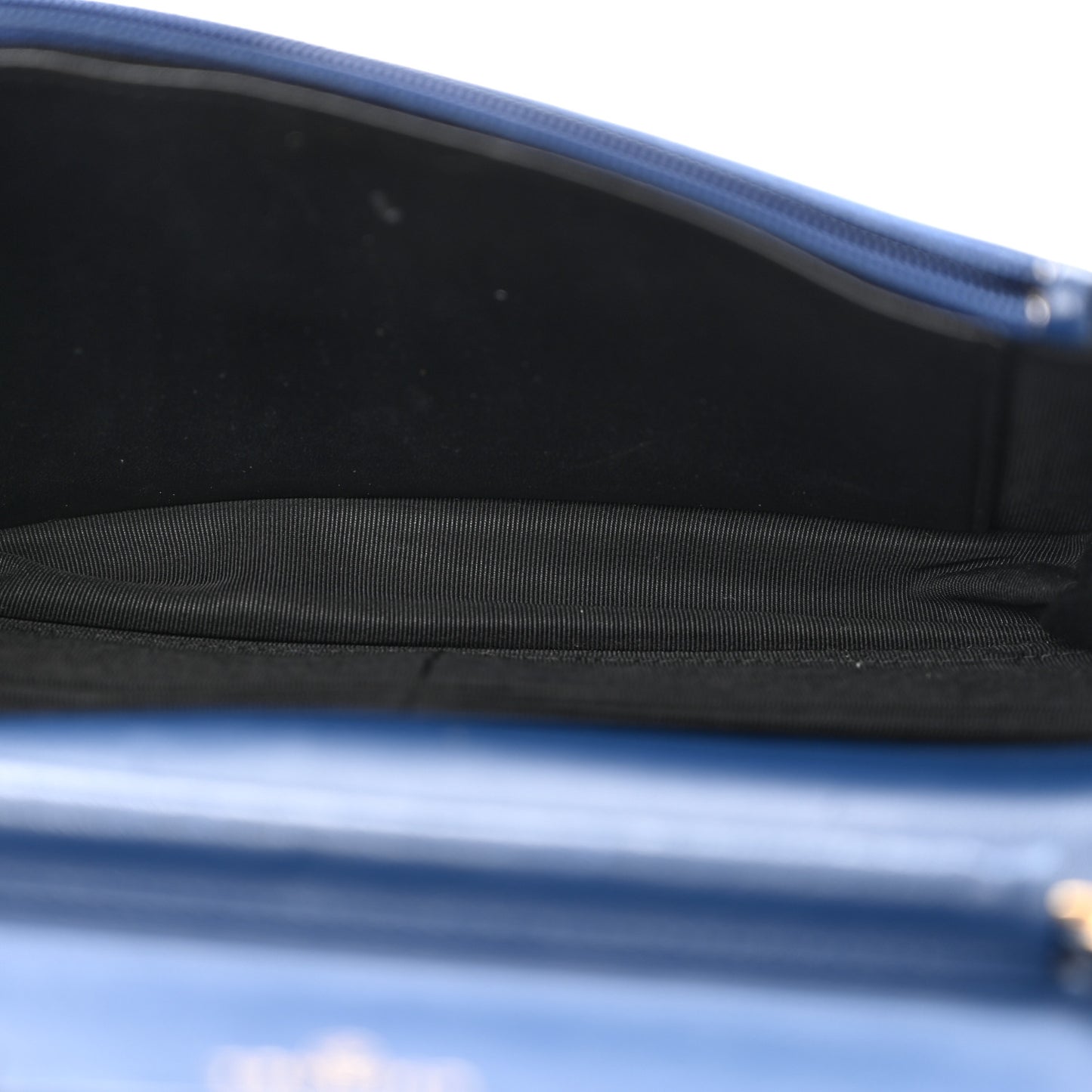 Lambskin Quilted Elegant CC Wallet On Chain WOC Blue Black