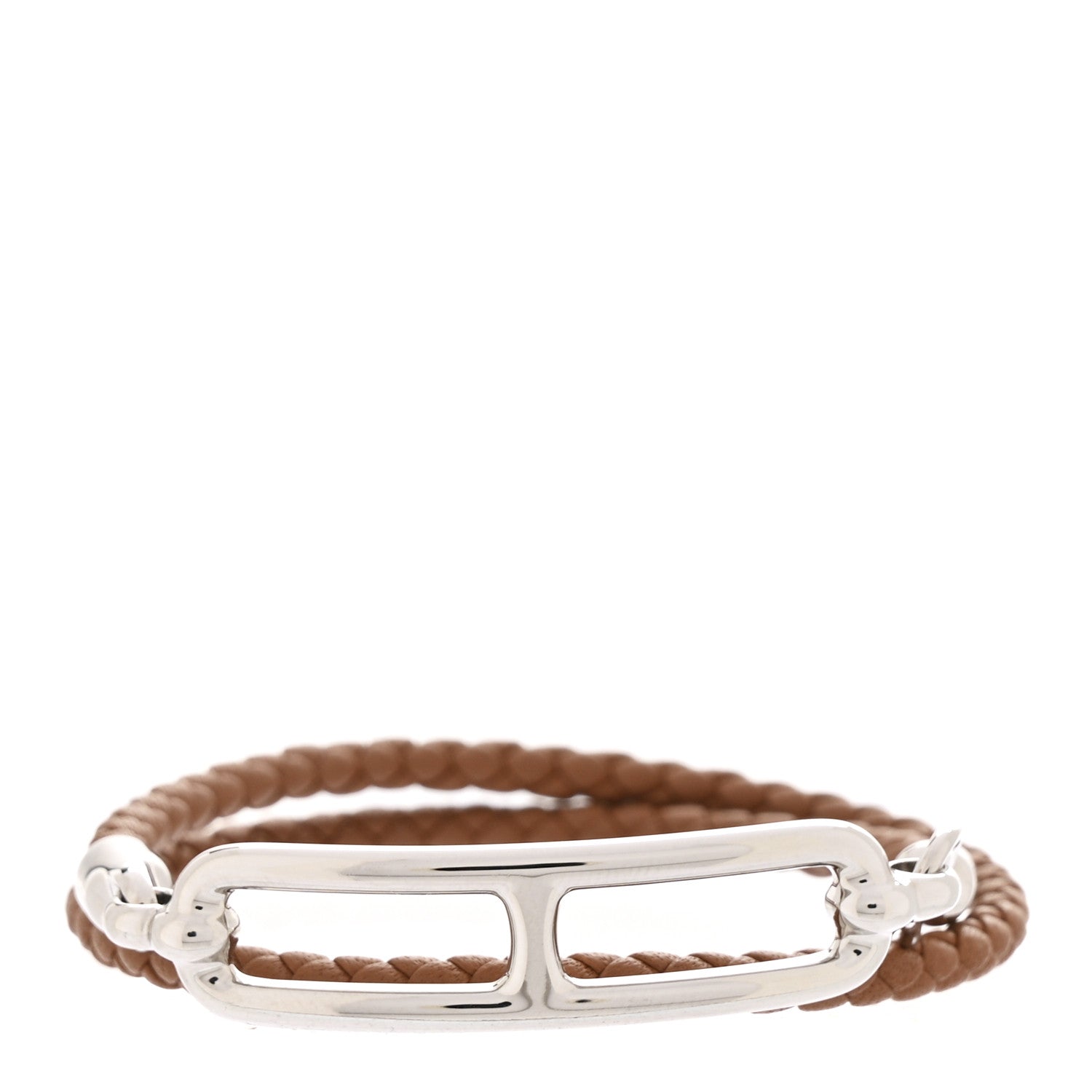 Hermes Reverse Double Tour Bracelet In Swift and Epsom Calfskin Hermès Kelly Double Tour Bracelet – Gold Swift Leather  main image 3