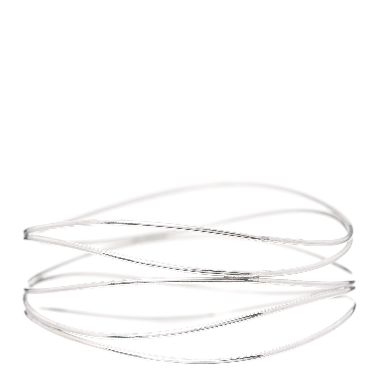 Tiffany Sterling Silver Elsa Peretti Five Row Wave Bracelet 1 of 4