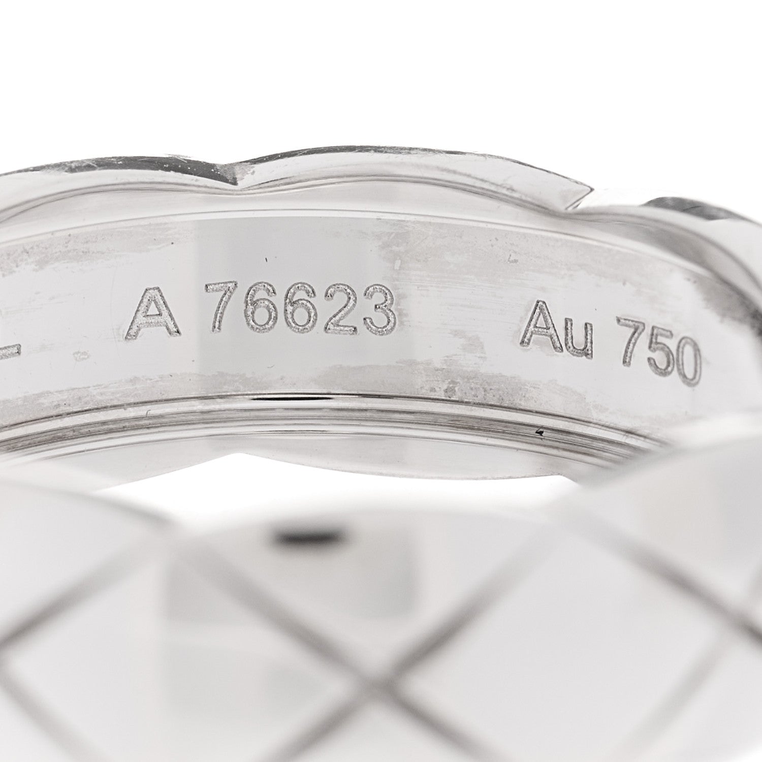 Chanel 18K White Gold Small Coco Crush Ring 59 8.75 5 of 5