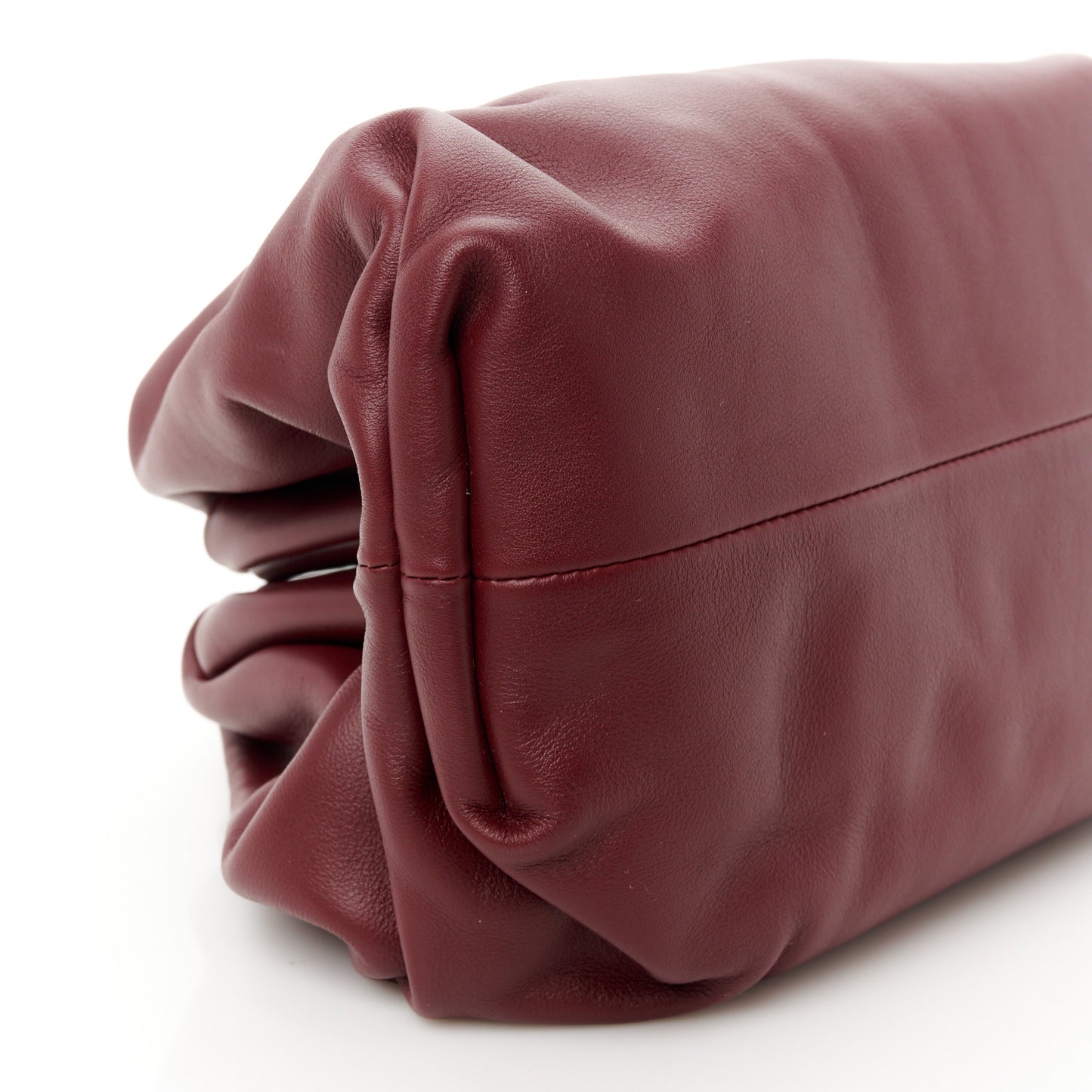 Smooth Butter Calf The Pouch Oversized Clutch Bordeaux