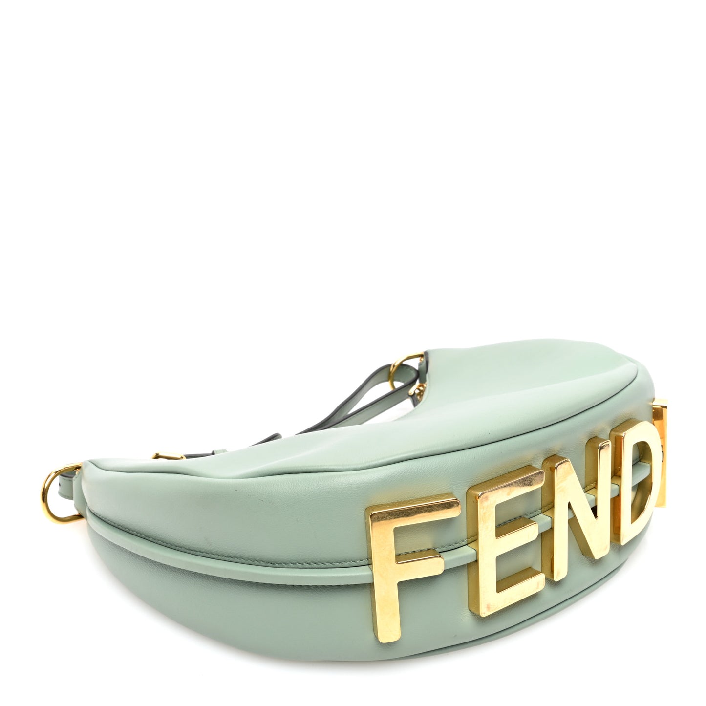 Vitello Grace Matte Small Fendigraphy Hobo Bag Menta