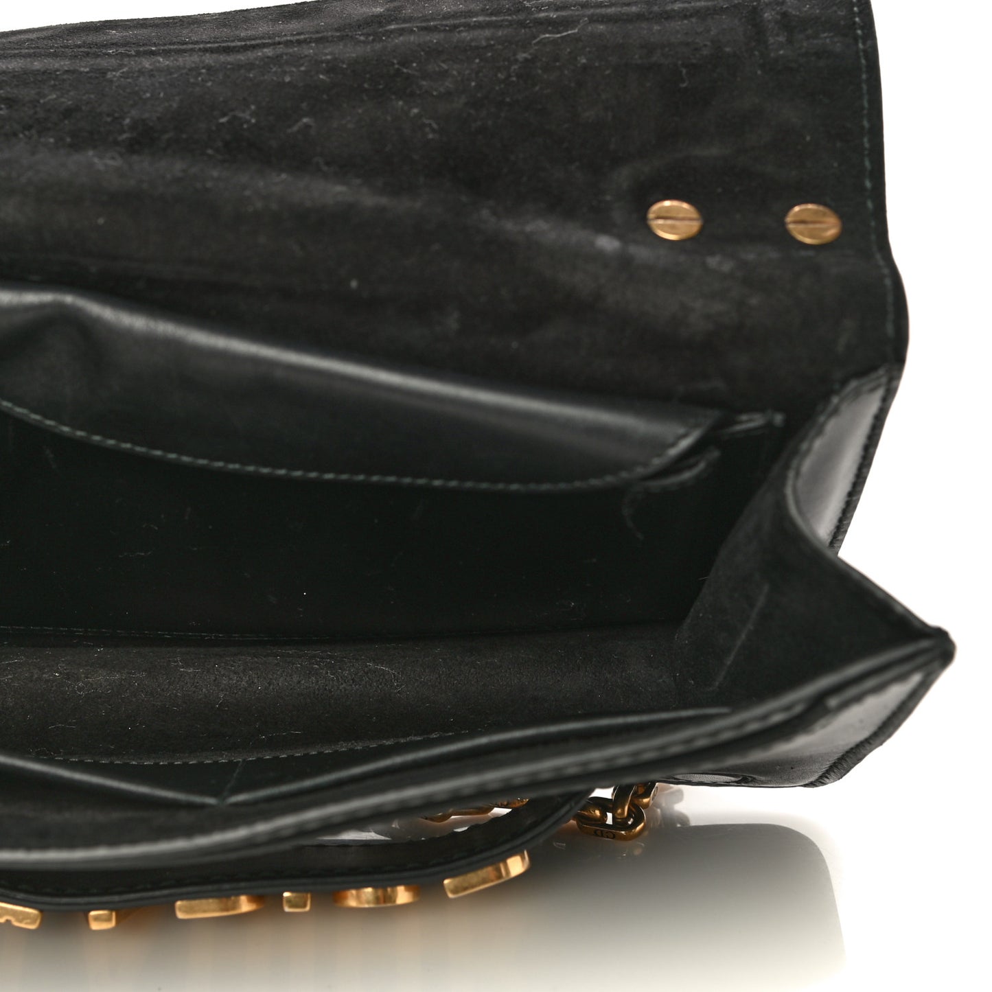 Calfskin J'Adior Chain Flap Bag Black