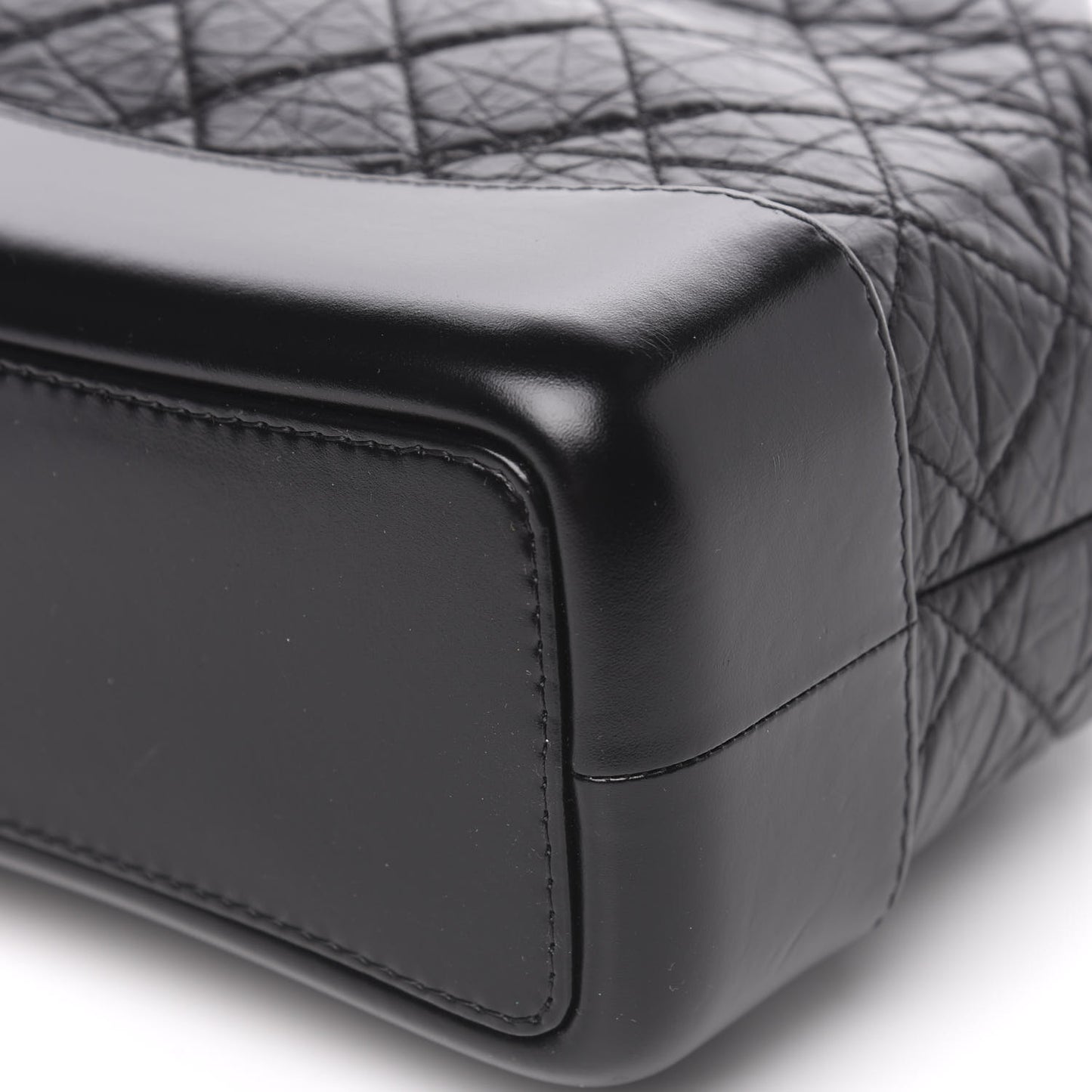 Aged Calfskin Quilted Small Gabrielle Backpack Black