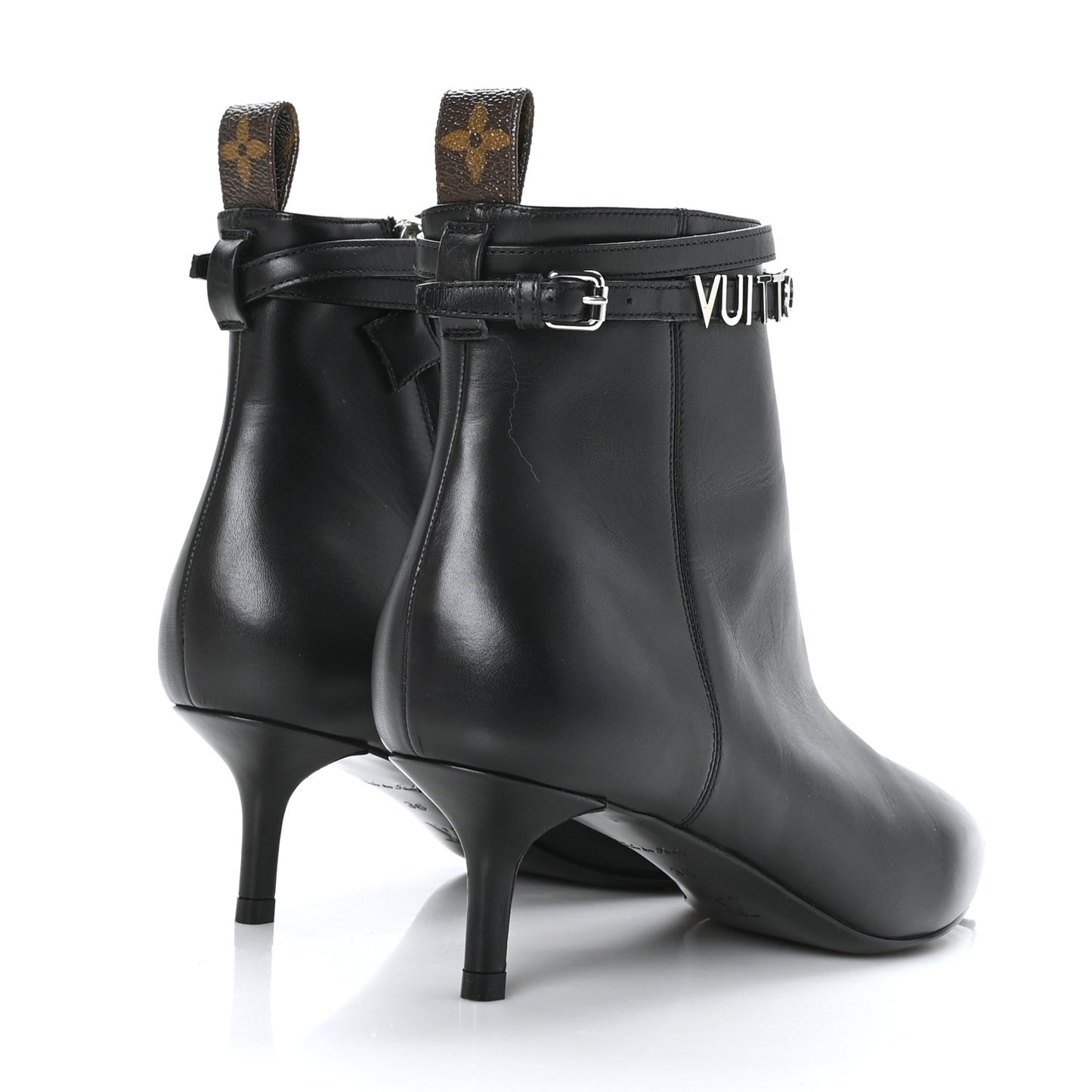 Calfskin Call Back Ankle Boots 36 Black