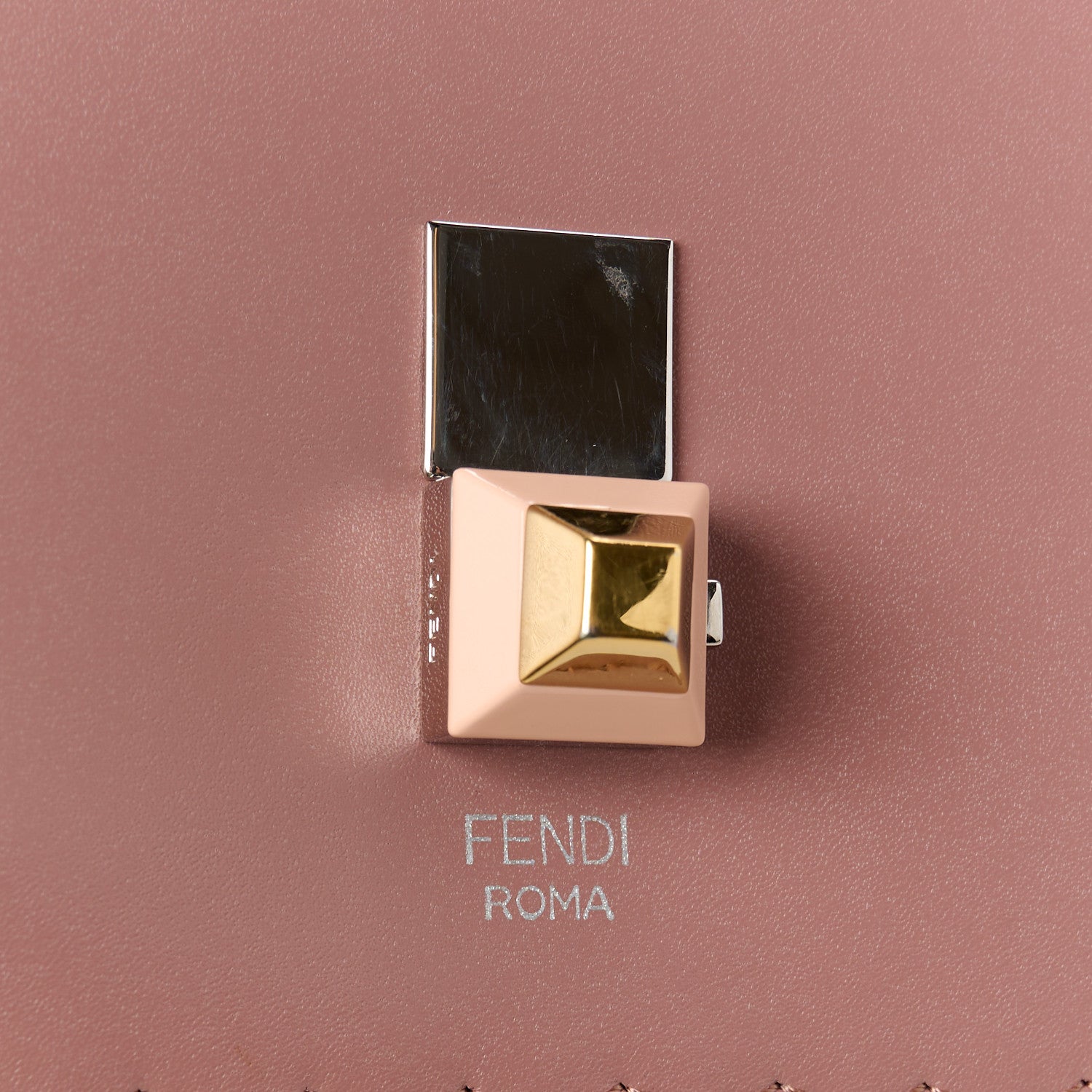 Fendi Vitello Liberty Scalloped Studded Small Kan I Shoulder Bag English Rose 9 of 12