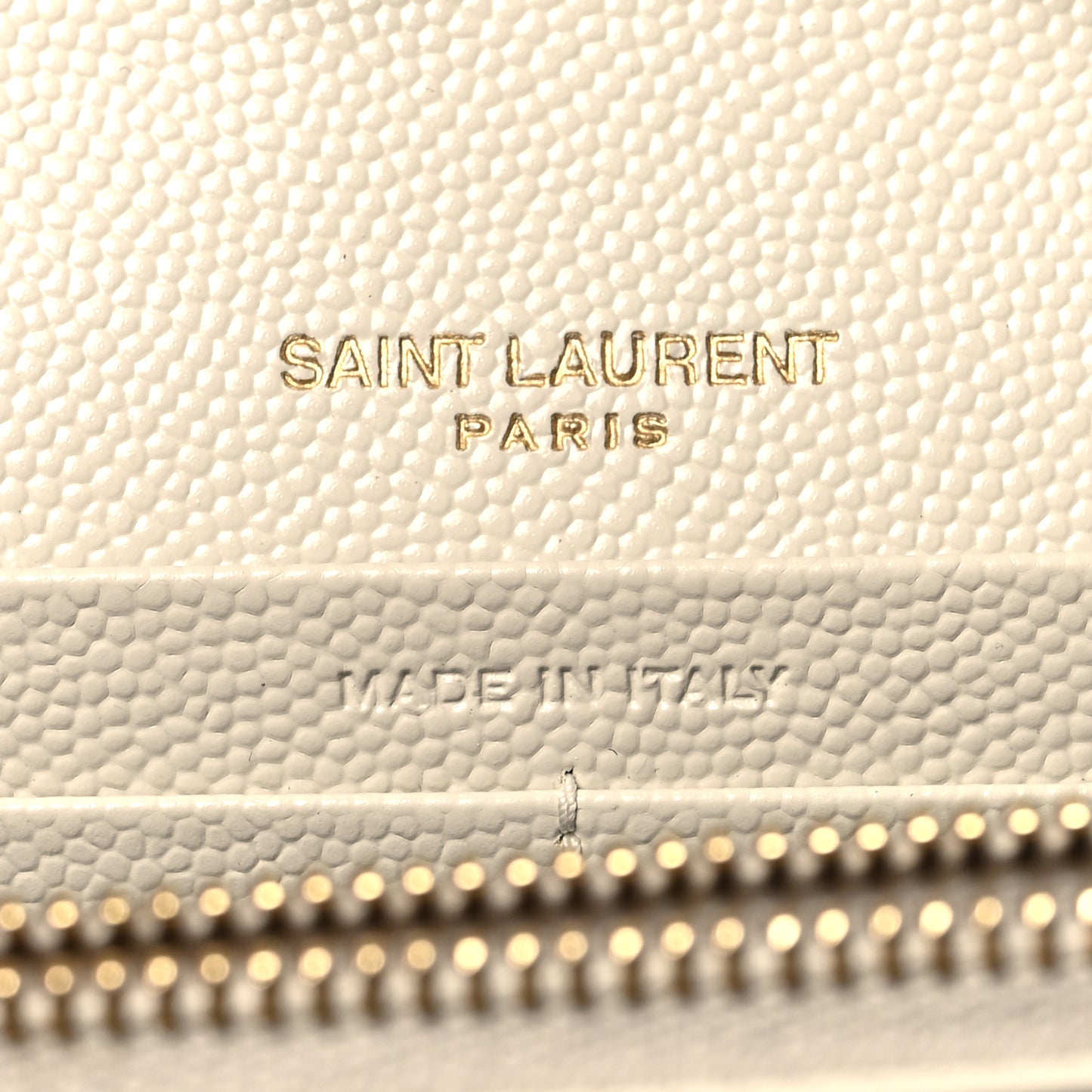 Grain De Poudre Matelasse Chevron Monogram Chain Wallet Crema Soft