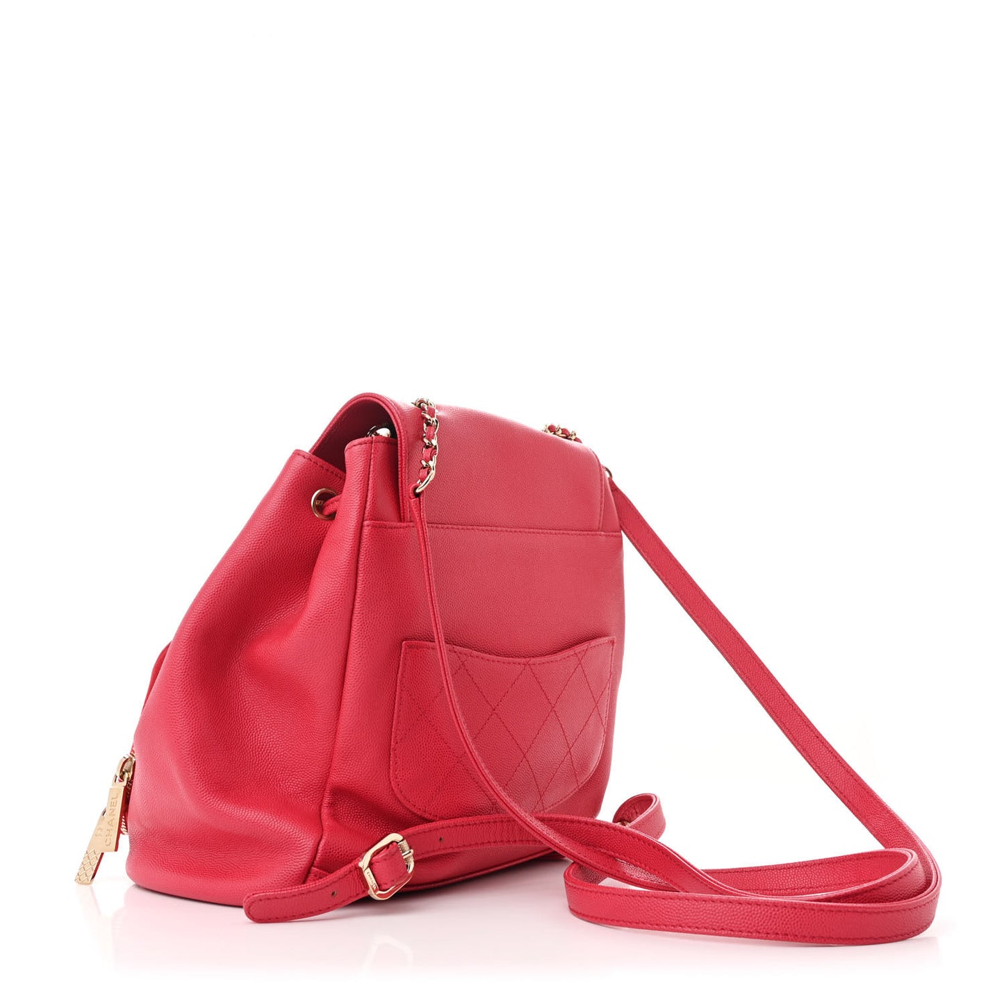 Caviar Quilted Mini Business Affinity Backpack Dark Pink