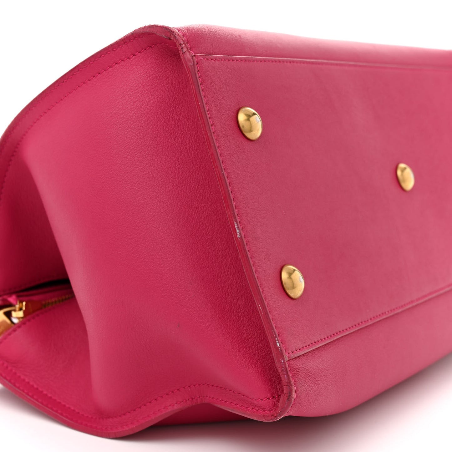 Calfskin Small Classic Y Cabas Fuchsia