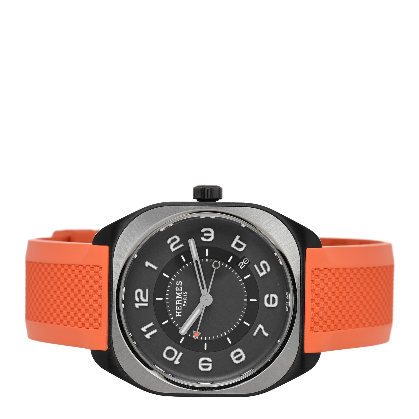 DLC Coated Titanium Rubber 39mm H08 Automatic Watch Orange