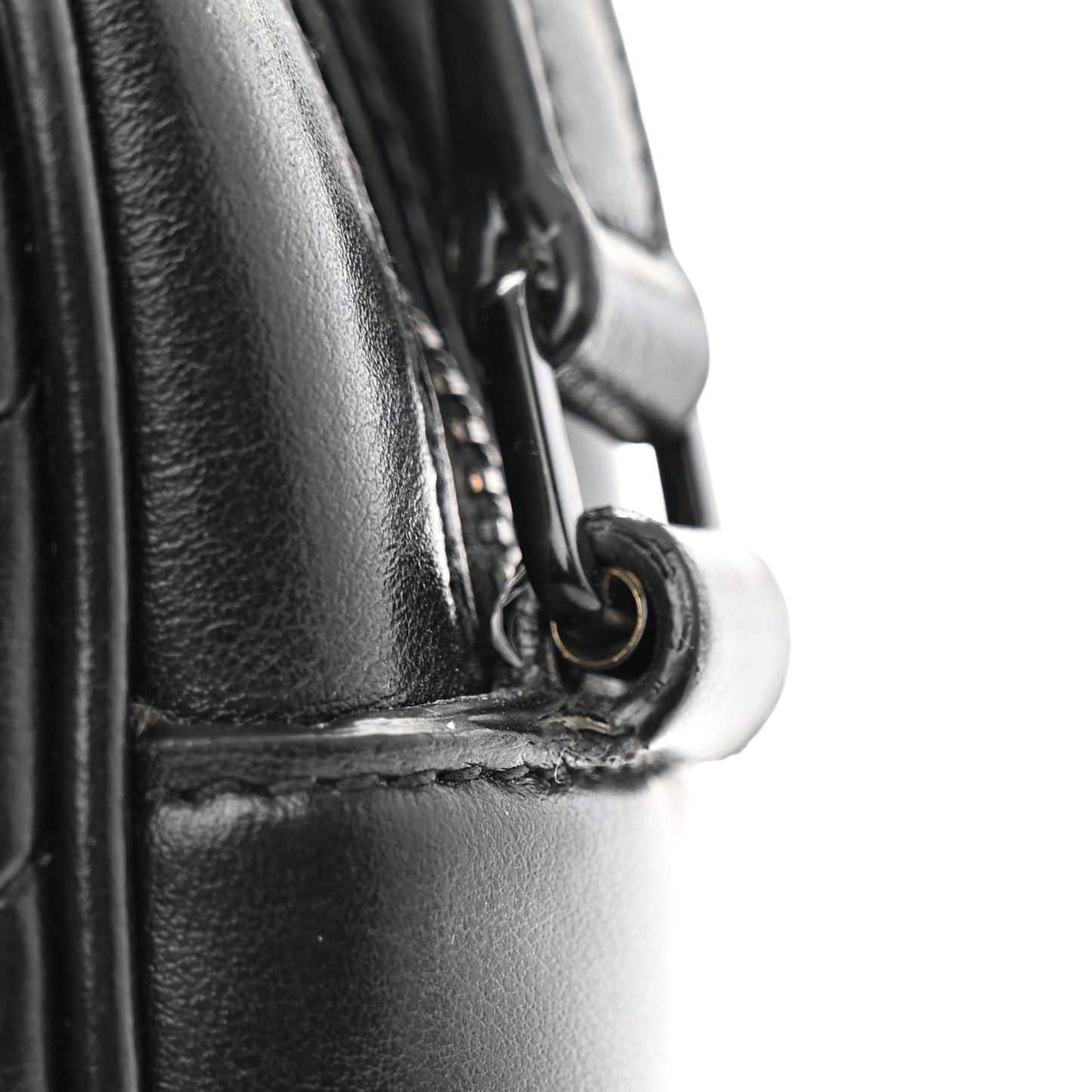 Calfskin Matelasse Monogram Monochrome Lou Camera Bag Black