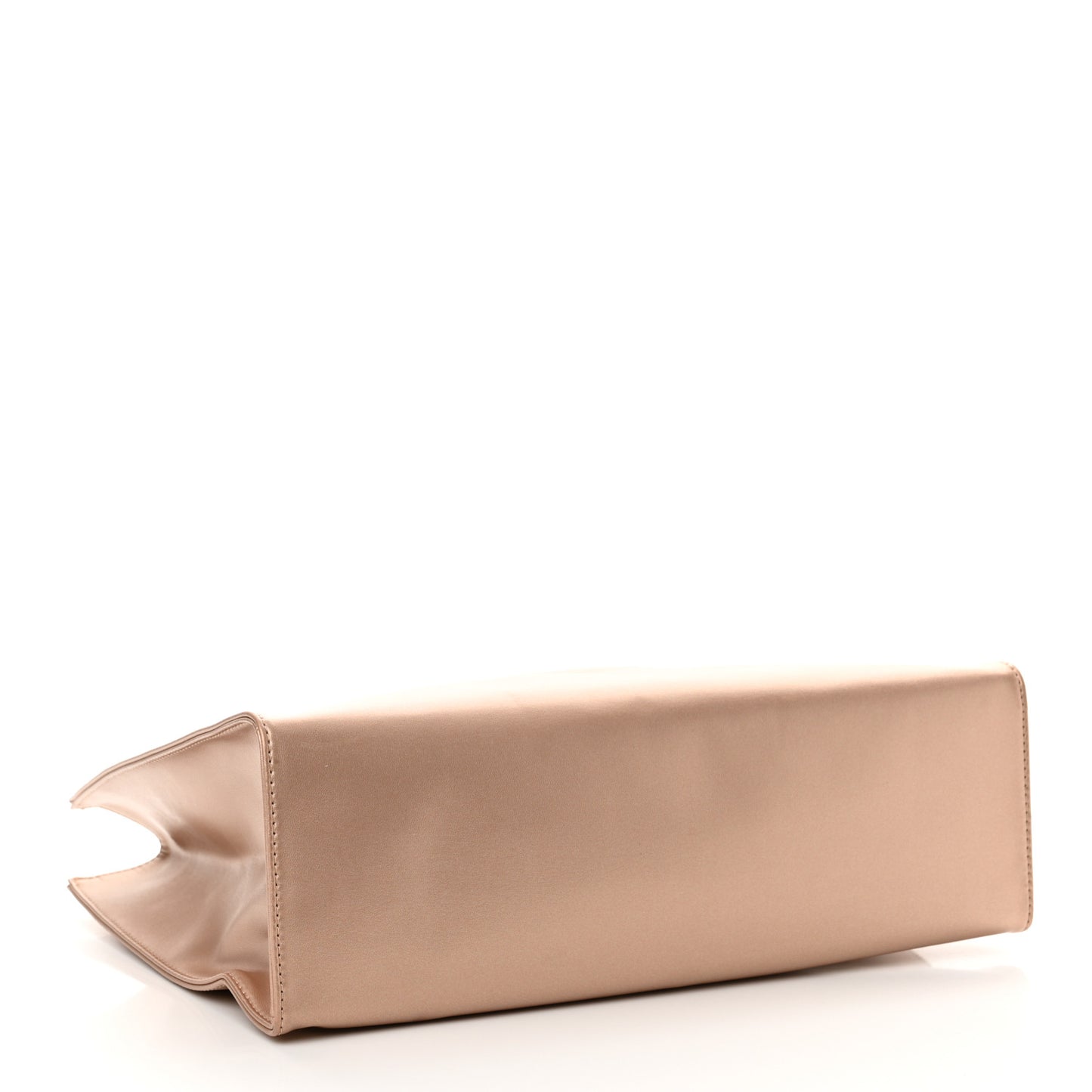 Metallic Vegan Leather Medium Shopping Bag Copper