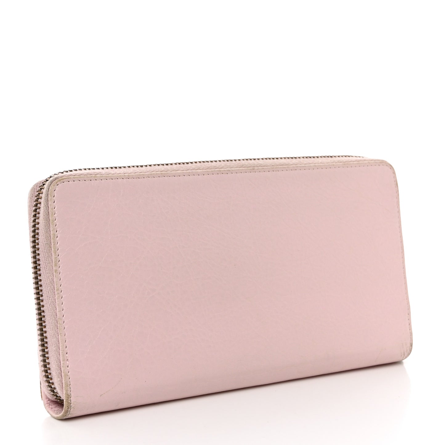 Agneau Classic Hardware Continental Zip Around Wallet Rose Poudre