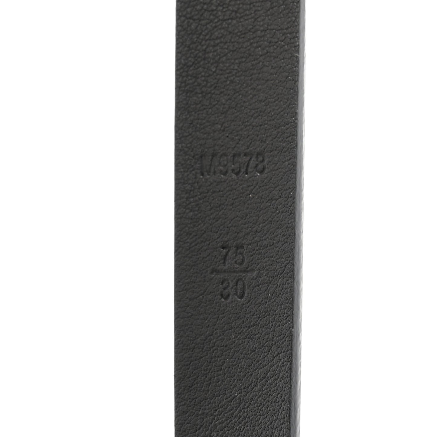 Calfskin Embossed LV Initiales 20mm Belt 75 30 Black
