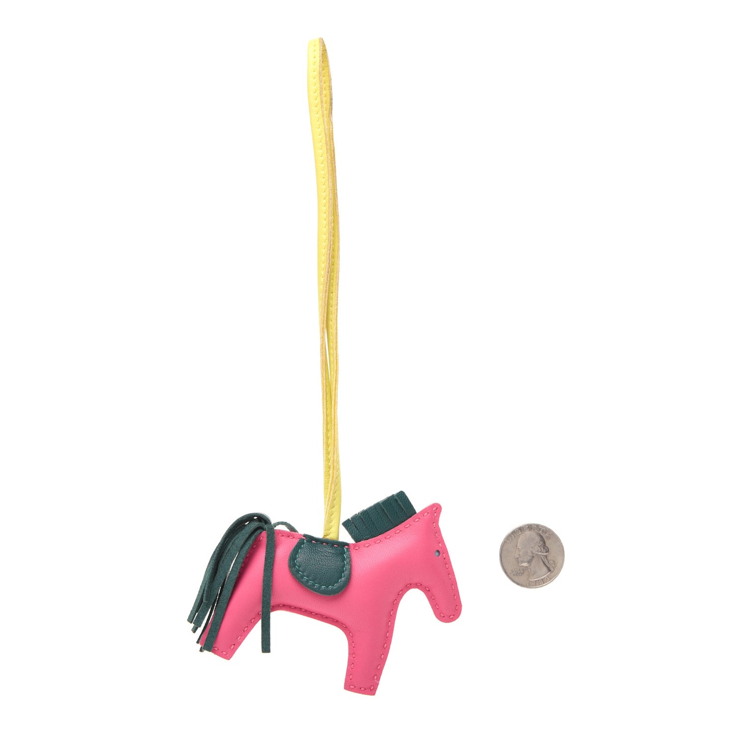 Milo Lambskin Grigri Rodeo Horse Bag Charm PM Rose Azalee Malachite Lime