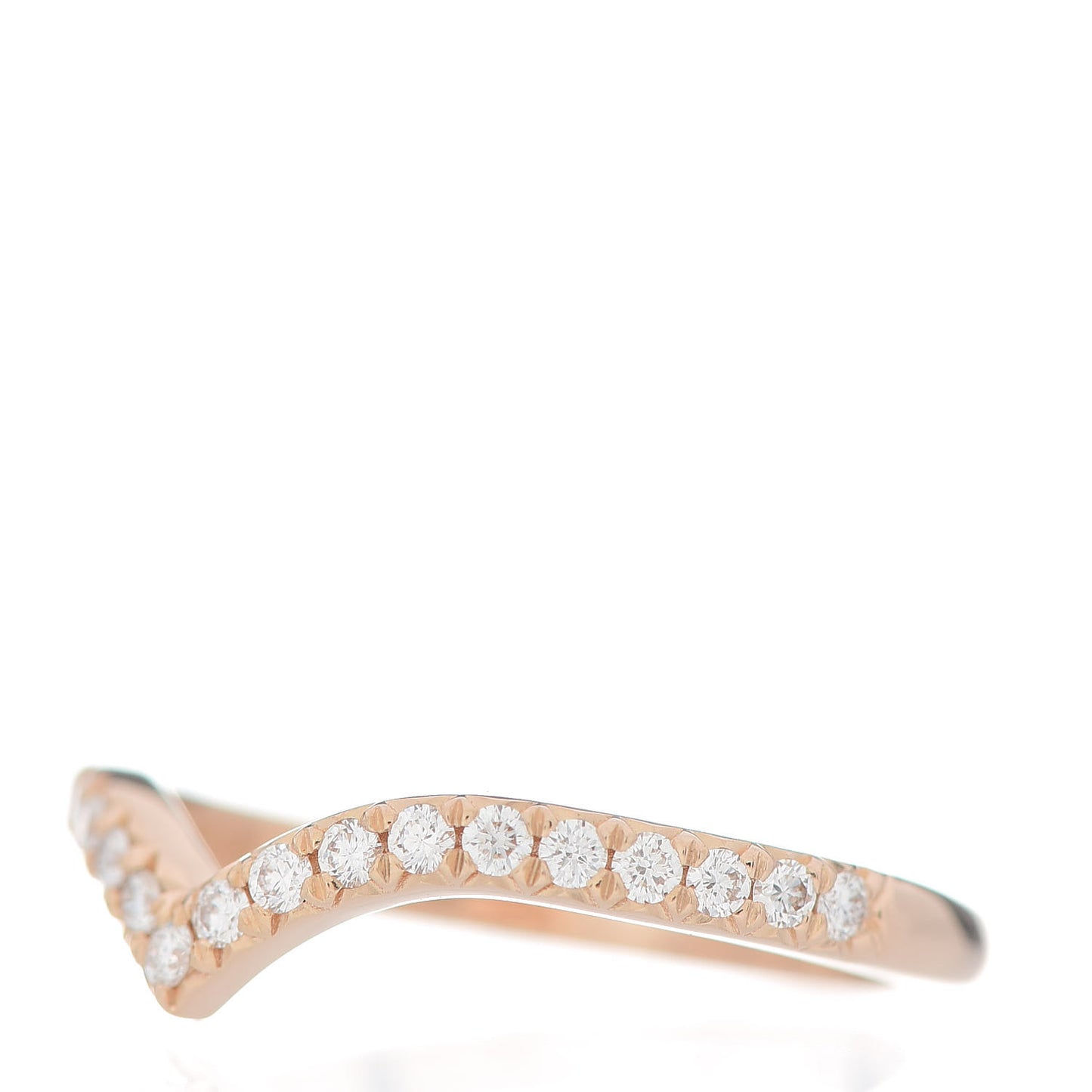 18K Rose Gold Diamond Soleste V Ring 49 5