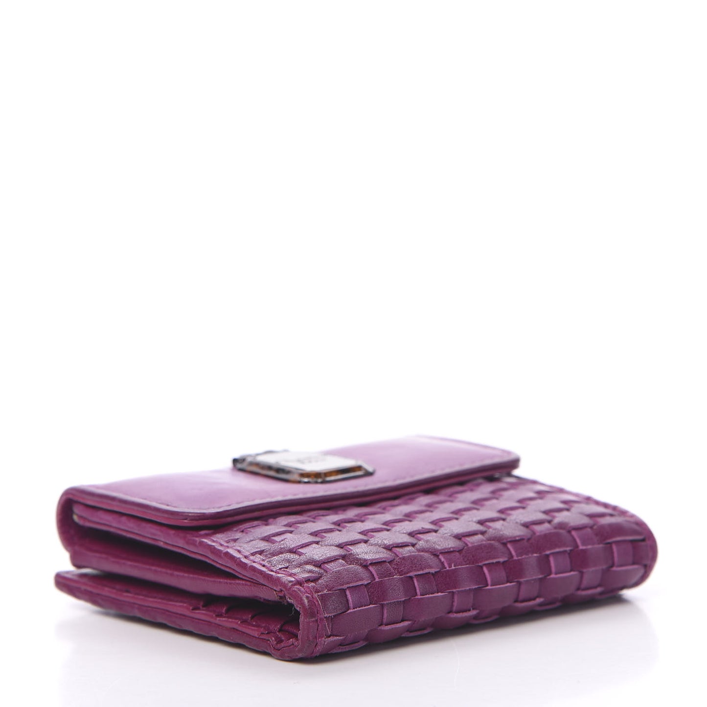 Calfskin Samourai 1947 Armour Woven Wallet Fuchsia