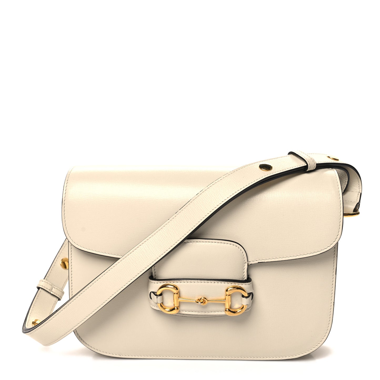 Azalea Calfskin Horsebit 1955 Shoulder Bag Mystic White