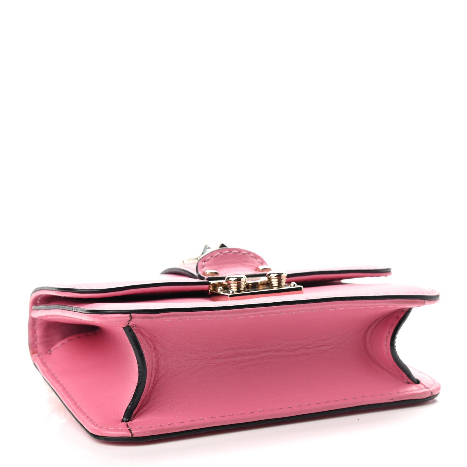 Valentino Garavani Vitello Mini Glam Lock Rockstud Flap Ninphea 3 of 9