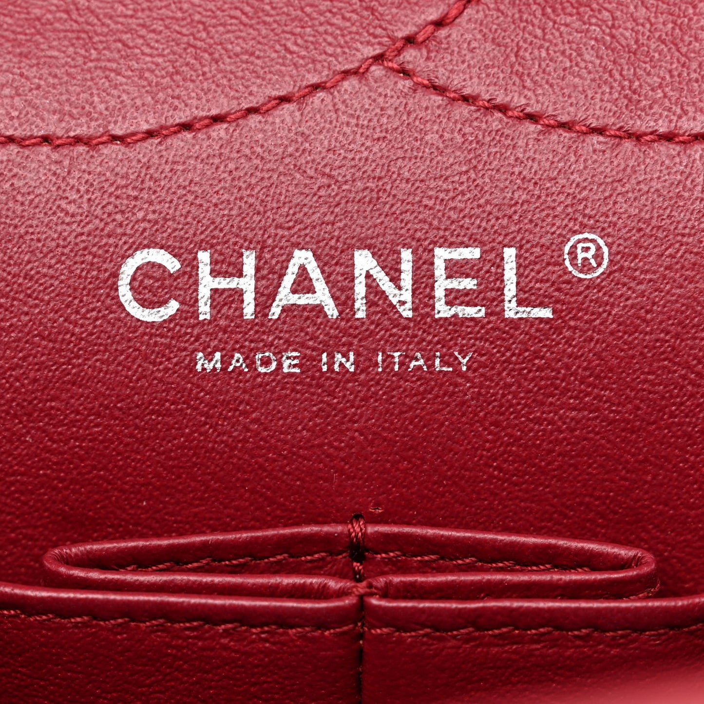 Aged Glazed Calfskin Quilted 2.55 Reissue 226 Flap Red