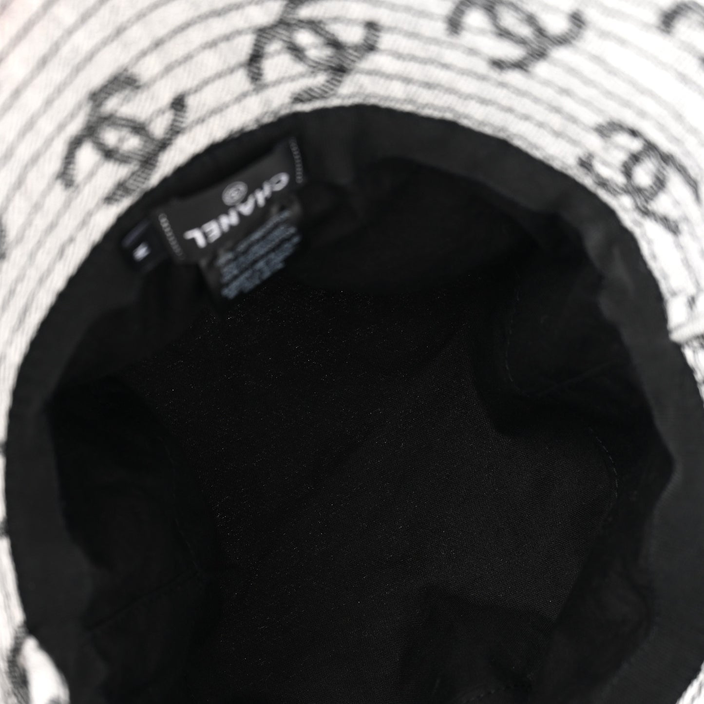Denim CC Bucket Hat M White Black