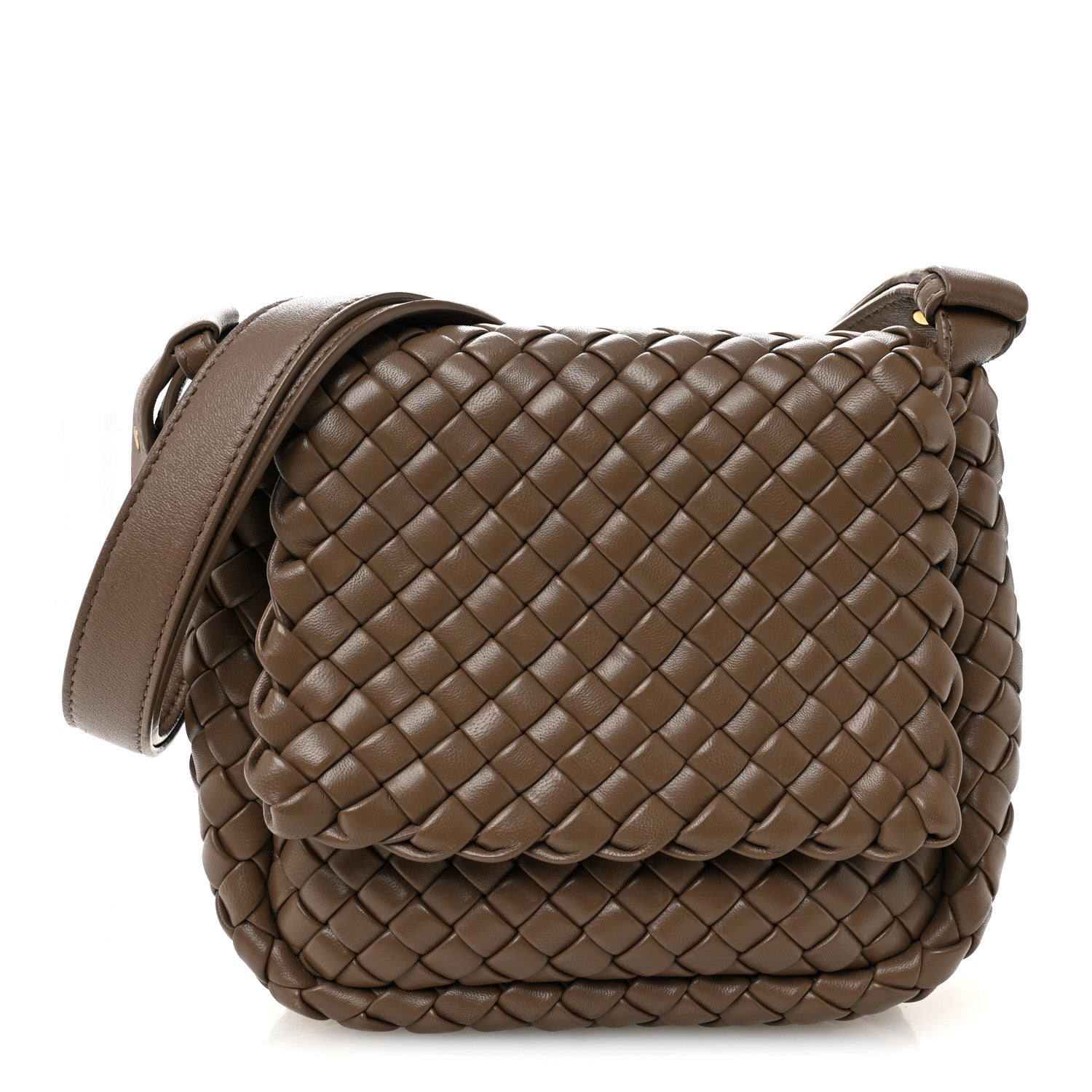 Bottega Veneta Nappa Intreccio Mini Cobble Shoulder Bag Taupe Grey Bottega Veneta Nappa Intreccio Mini Cobble Shoulder Bag Taupe Grey