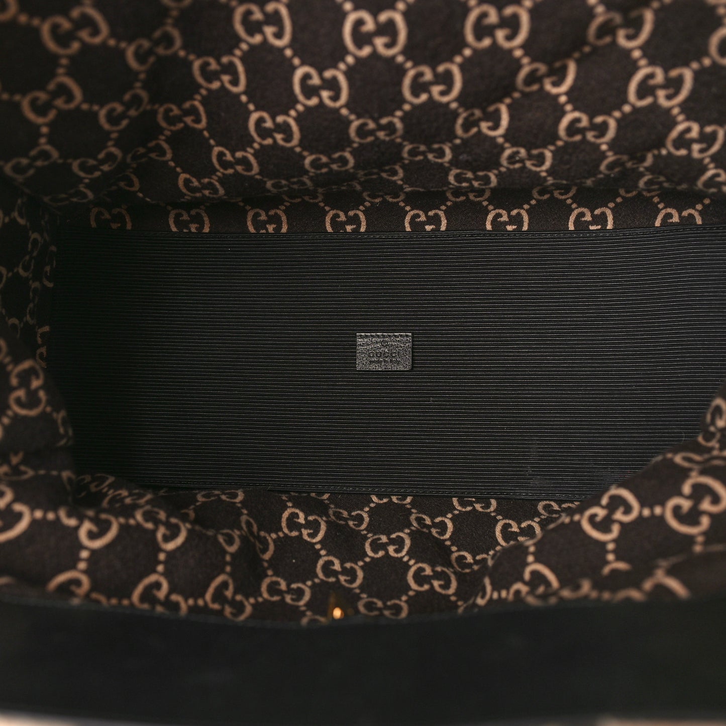 Covered Wool GG Monogram Large Tote Bag Beige Ebony