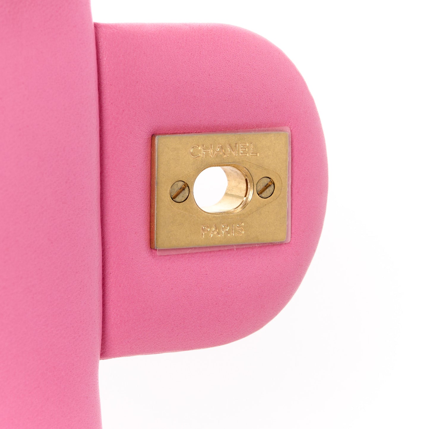 Lambskin Quilted Mini Pearl Crush Flap Pink