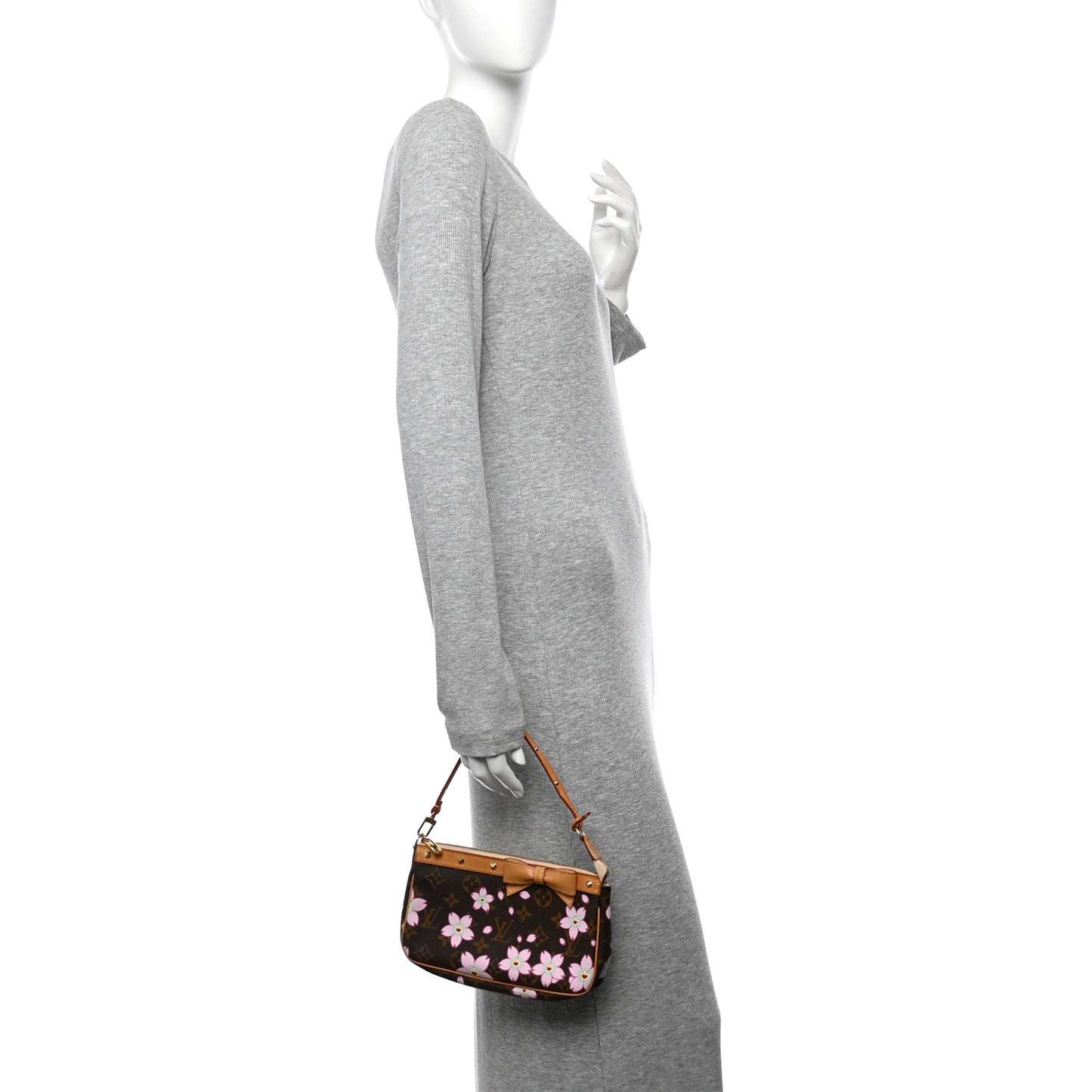 Monogram Cherry Blossom Pochette Accessories Brown