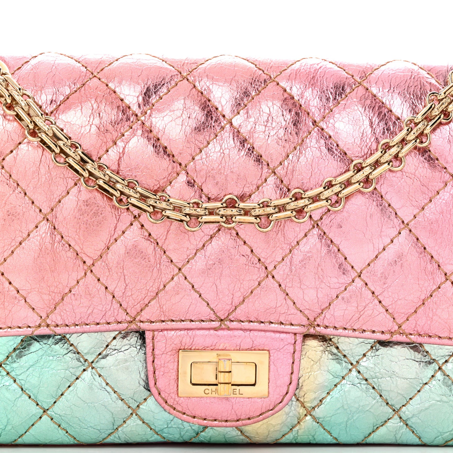 Metallic Goatskin Quilted 2.55 Reissue 225 Flap Multicolor