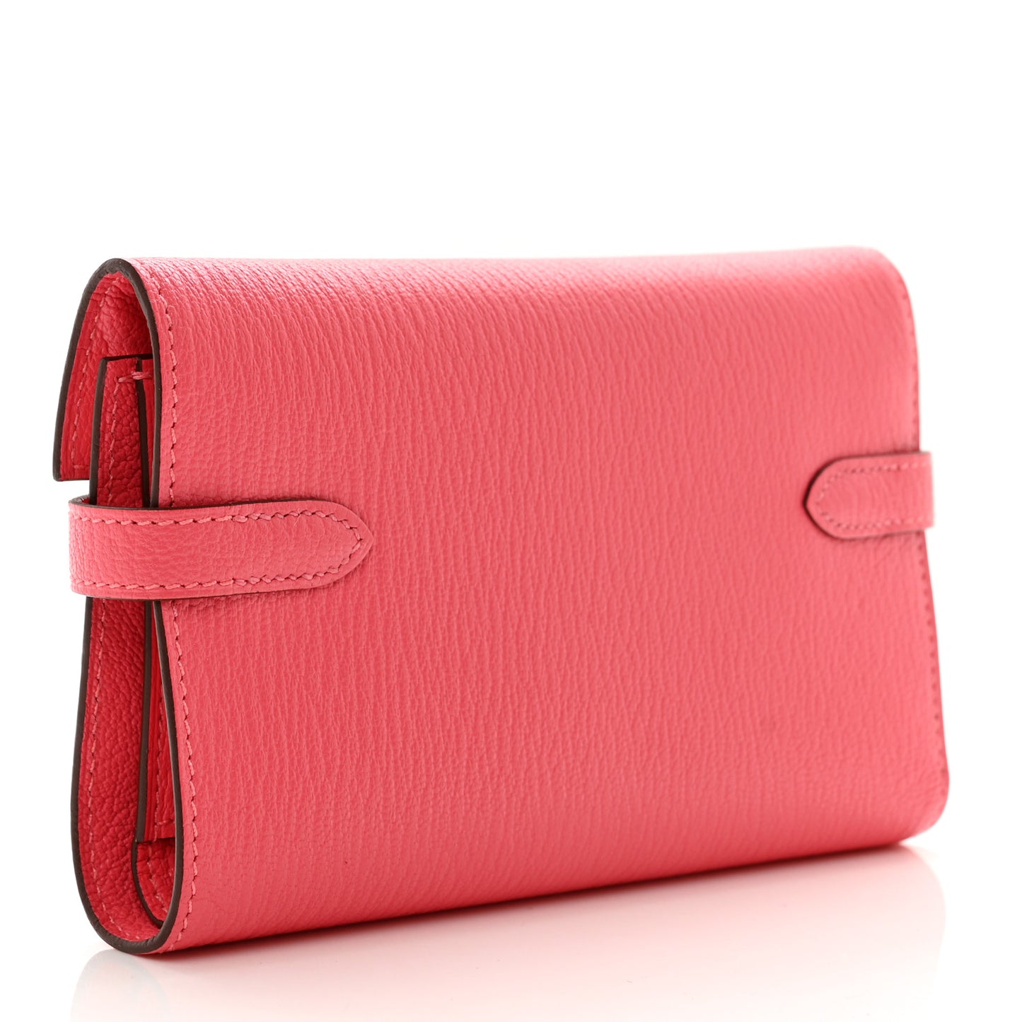 Chevre Mysore Kelly Medium Wallet Rose Lipstick