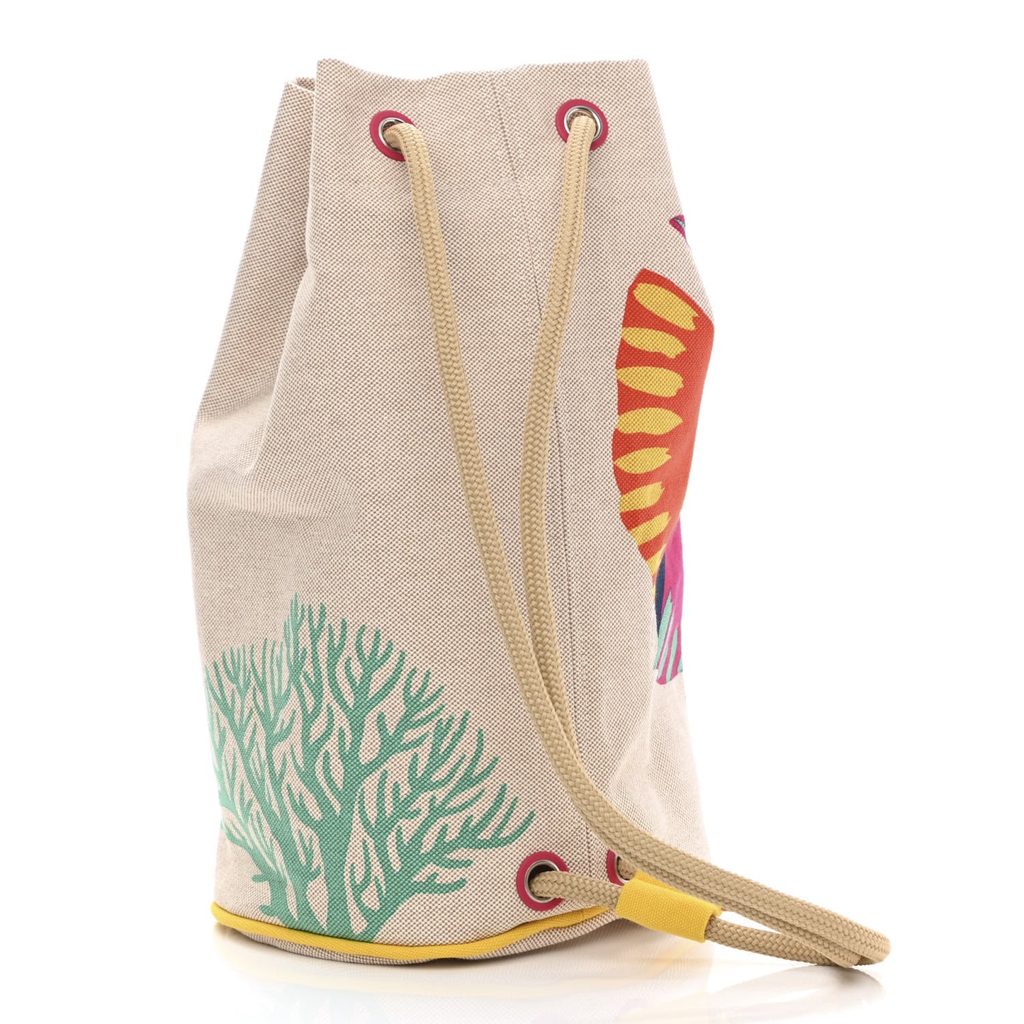Toile H Canvas Under The Waves Drawstring Duffle Bag