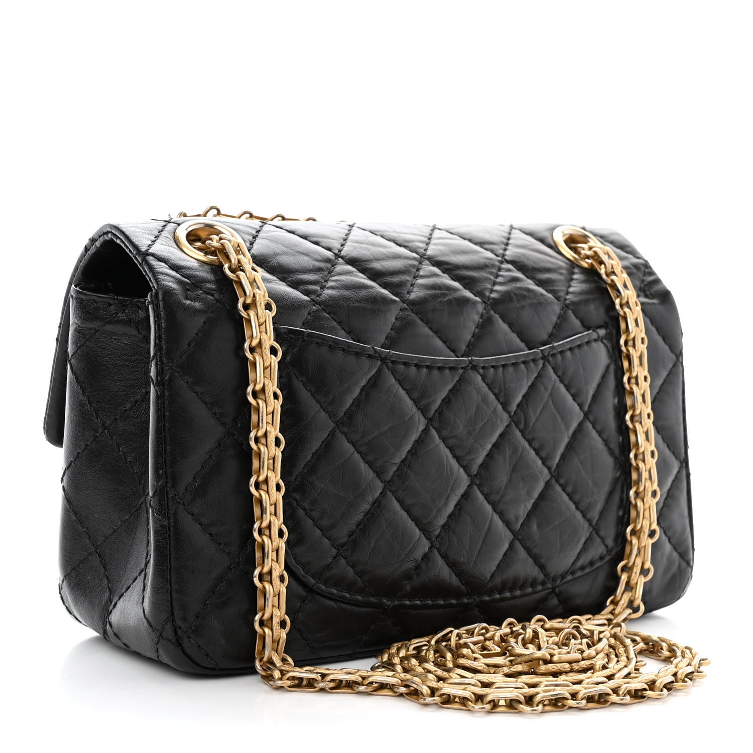 Chanel Aged Calfskin Quilted 2.55 Reissue Mini Flap Black 3 of 12