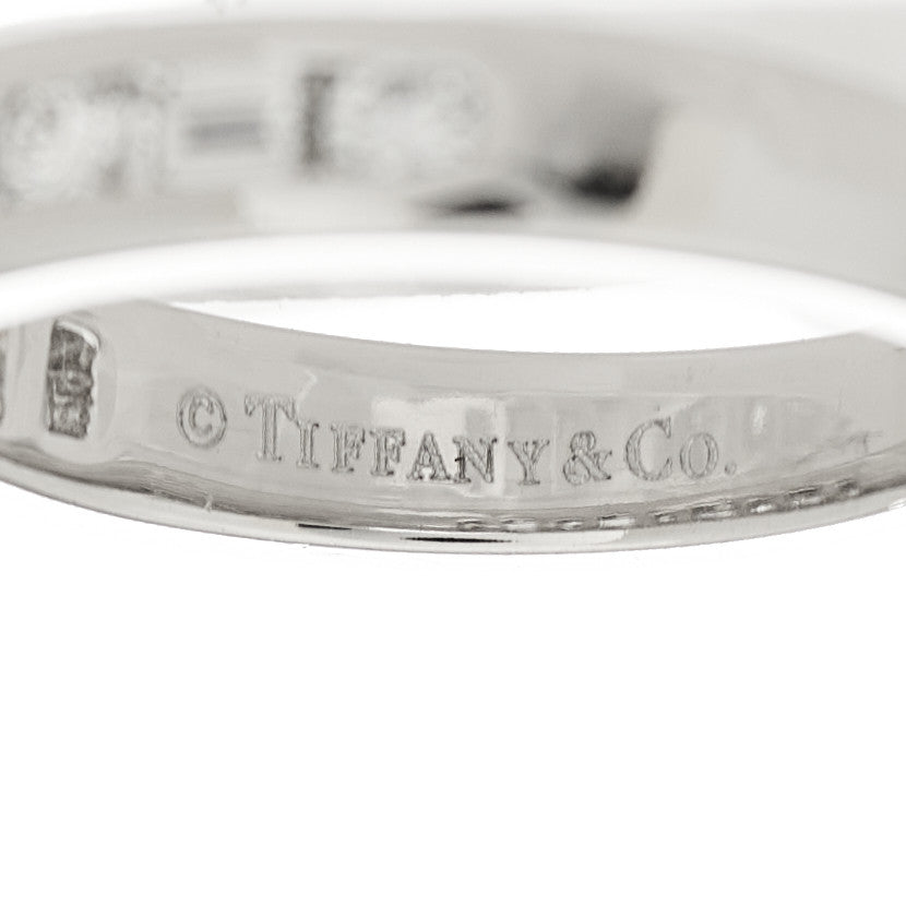 Platinum Round Baguette Diamond 3mm Channel-Set Eternity Band Ring 48 4.5