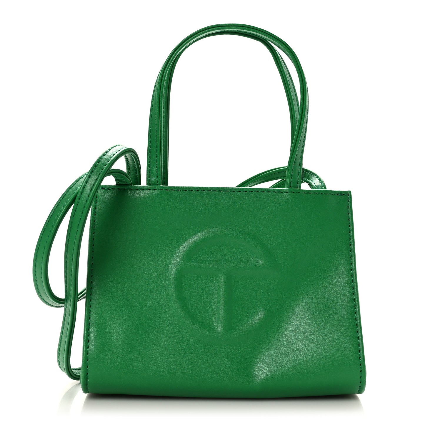 Vegan Leather Small Shopping Bag Greenscreen
